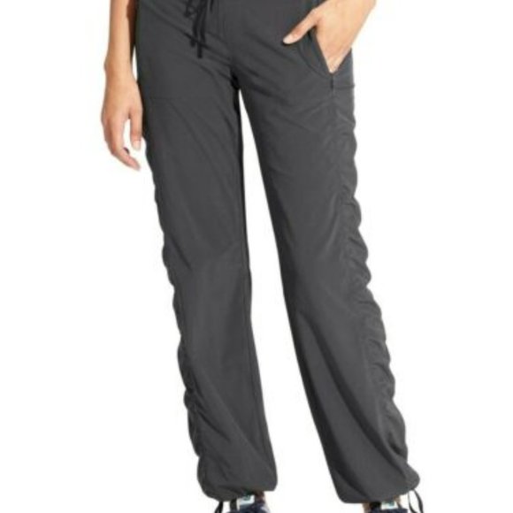 Athleta Pants - Athleta Lined La Viva Active Ruched Pants Flint Grey - 4